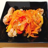 たっぷり野菜！疲労回復！鶏肉の甘酢あんかけ